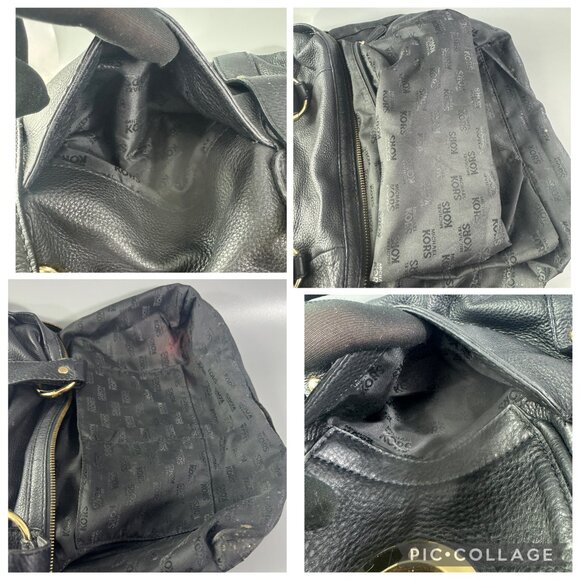 MICHAEL Michael Kors Black Leather Front Pocket Satchel - Picture 11 of 14